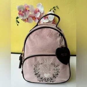 Brand New Juicy Couture Heritage Signature Logo Backpack- Dusty Blush New Juicy Couture Heritage Signature Logo Backpack- Dusty  main image 3